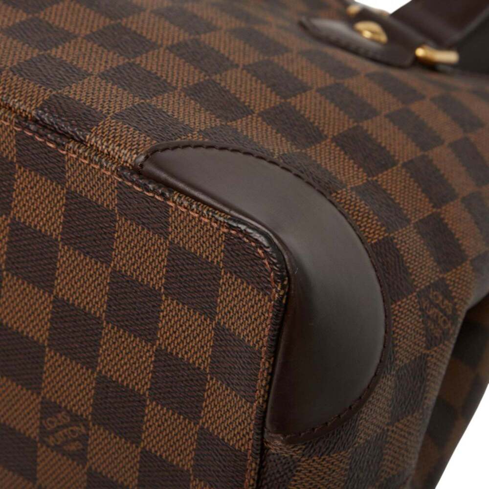 LOUIS VUITTON Authentic Brown Damier Leather Tote Bag - Picture 5 of 12
